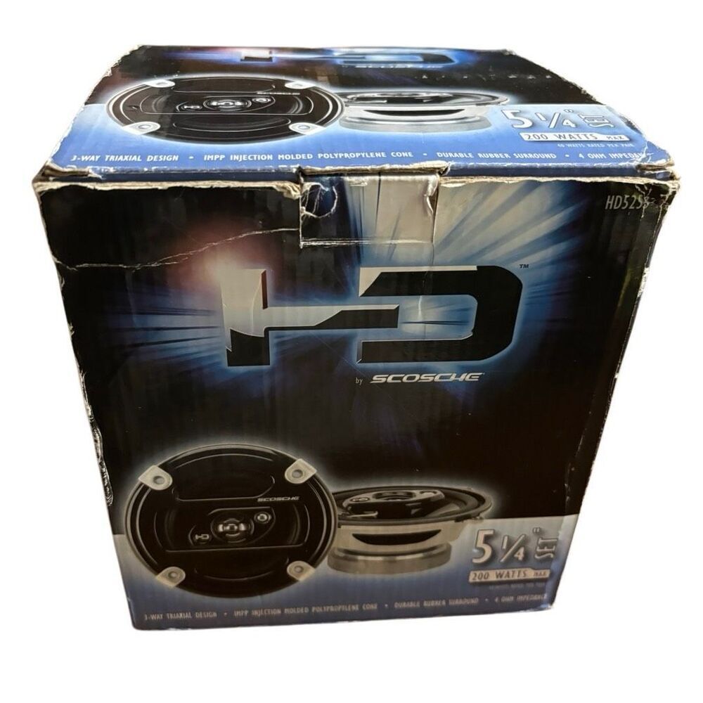 Scosche HD5253 200 Watt 5 1/4” Set Of Car Speakers *New-Open Box*